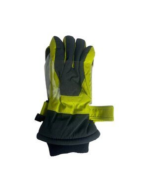 ThxToms Kids Waterproof Winter Gloves Size S 4-6 Years Black Neon Green New